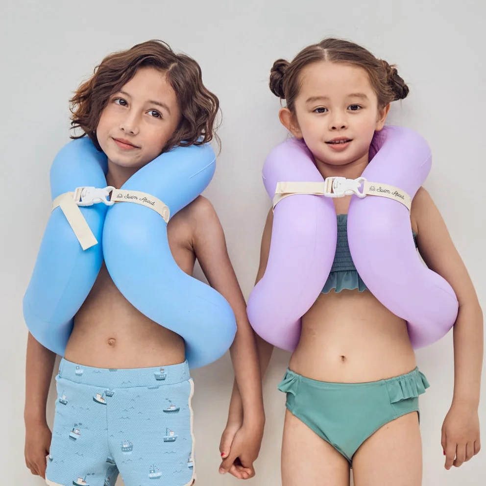스윔어바웃 클래식 어린이 구명조끼 부력보조복 아동 유아 물놀이 넥튜브 25kg 라벤더 상세 이미지 1