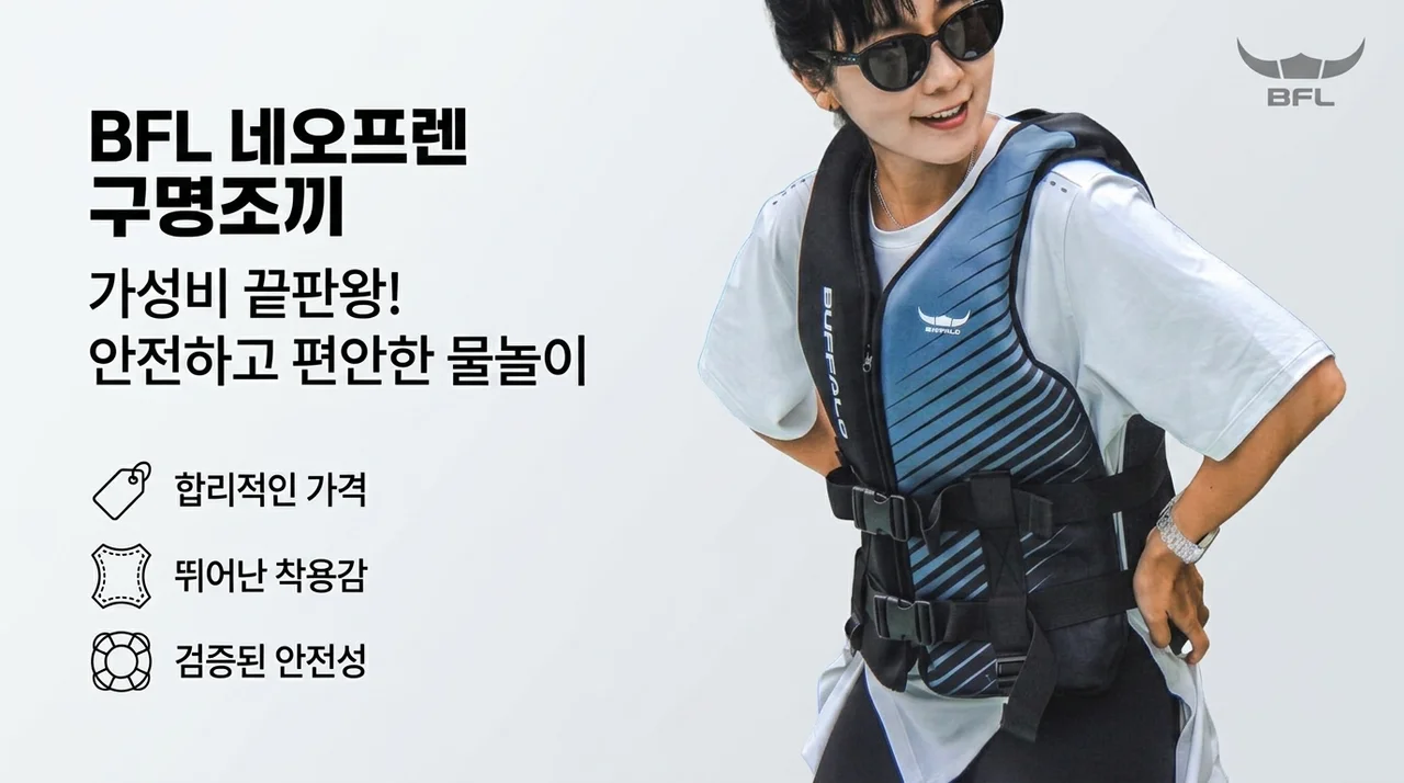 비에프엘 네오프렌 구명조끼, 안전한 물놀이를 위한 가성비 선택