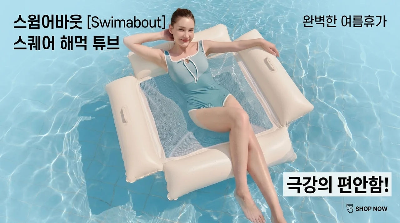 스윔어바웃 사각 해먹 튜브, 여름 휴가 인생샷과 편안함을 동시에