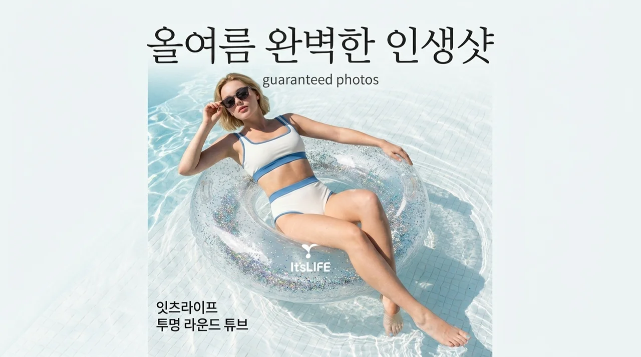 이츠라이프 투명 원형 튜브, 올여름 인생샷 보장하는 감성 물놀이템