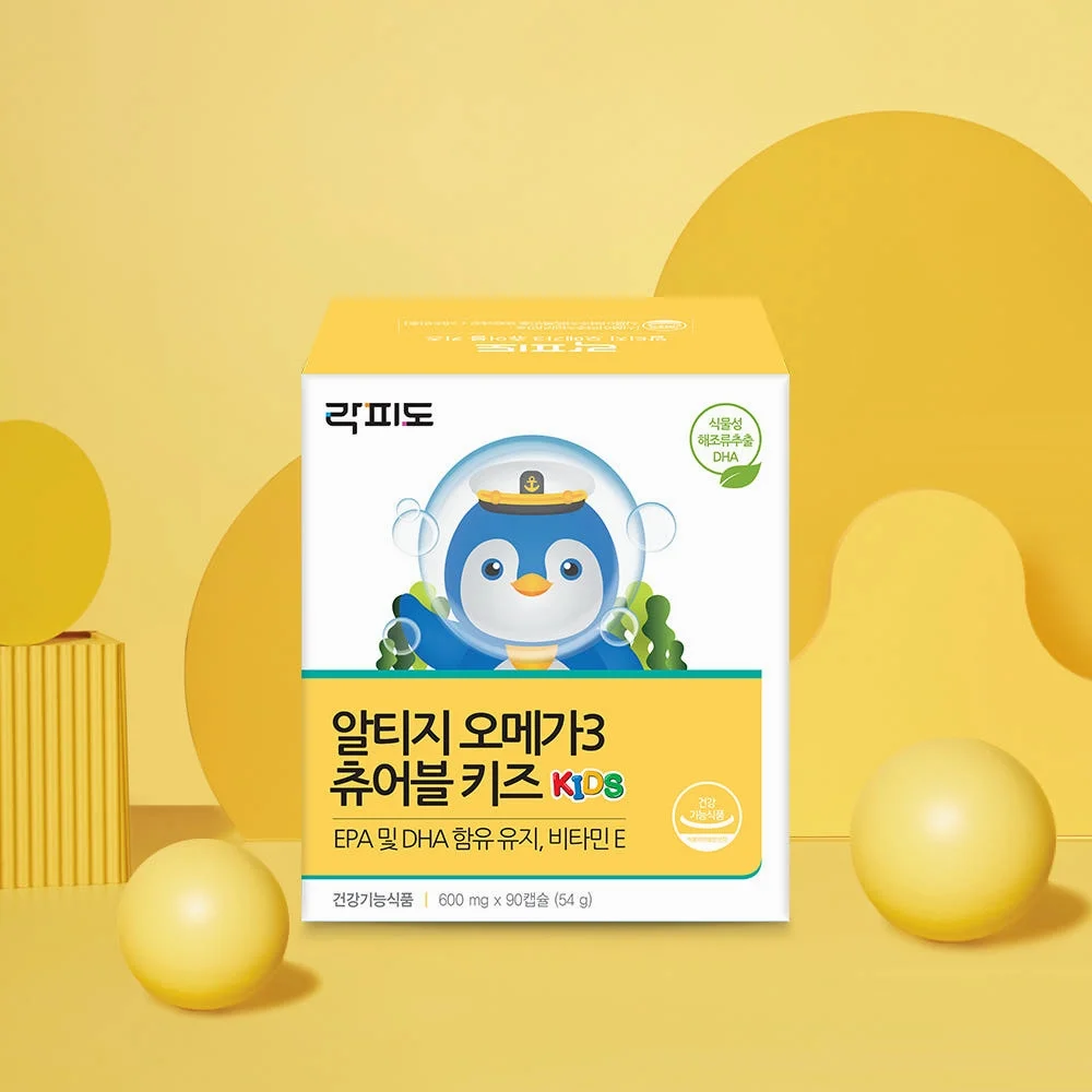 락피도 rTG 오메가3 츄어블 키즈 어린이영양제 EPA DHA 비타민E 90캡슐, 2개 [원산지:상세설명에 표시] 상세 이미지 3