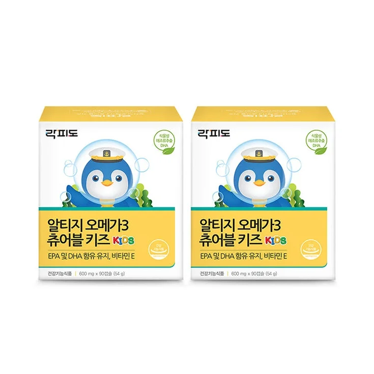 락피도 rTG 오메가3 츄어블 키즈 어린이영양제 EPA DHA 비타민E 90캡슐, 2개 [원산지:상세설명에 표시] 상세 이미지 4