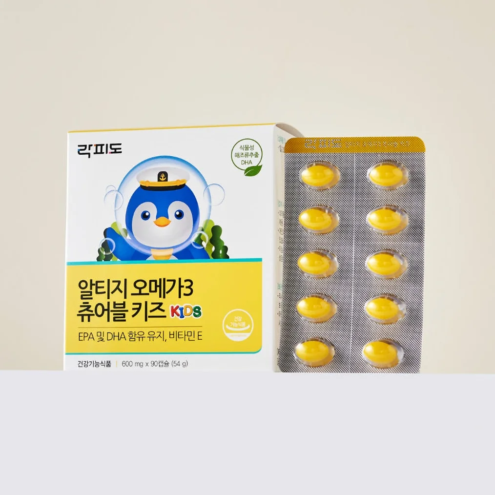 락피도 rTG 오메가3 츄어블 키즈 어린이영양제 EPA DHA 비타민E 90캡슐, 2개 [원산지:상세설명에 표시] 상세 이미지 6