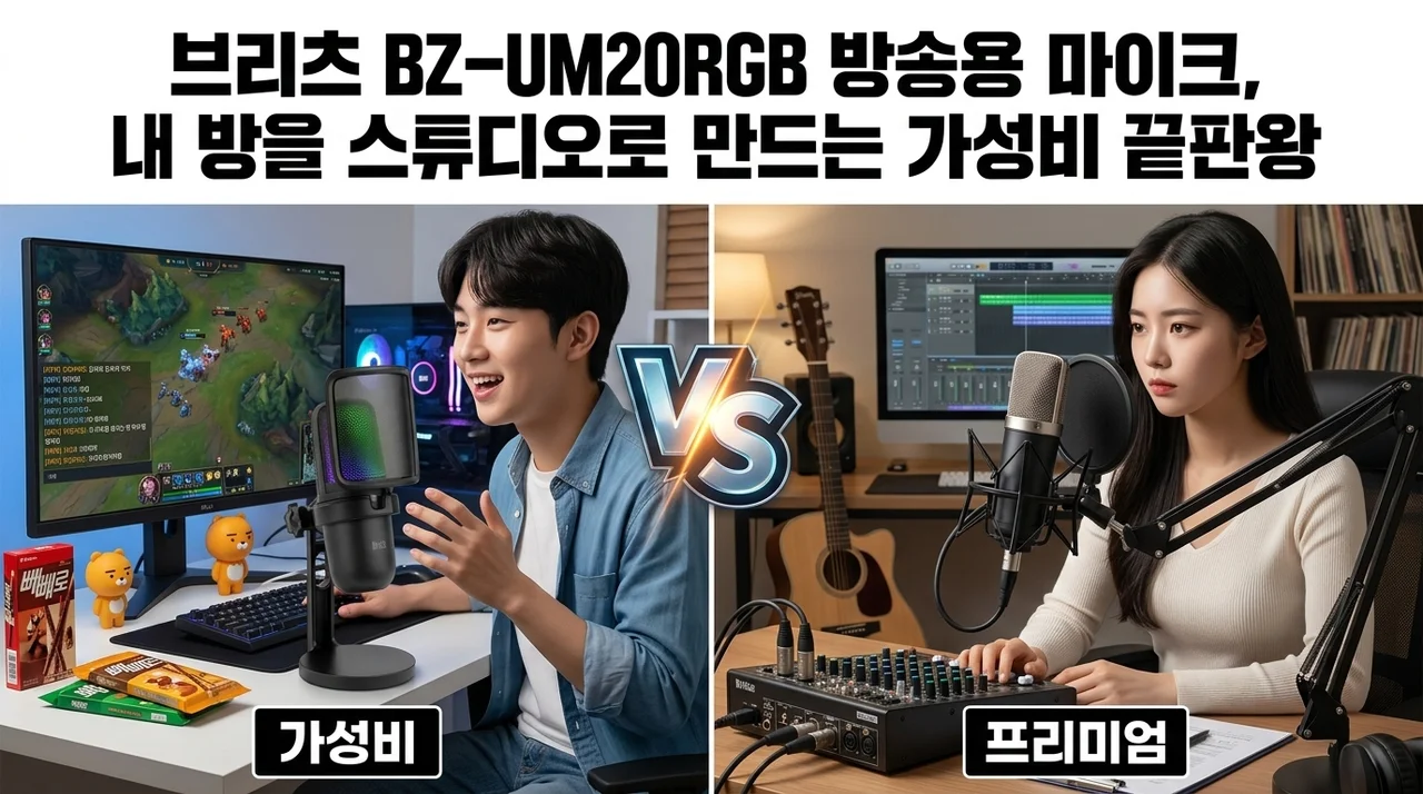 브리츠 BZ-UM20RGB 방송용 마이크, 내 방을 스튜디오로 만드는 가성비 끝판왕