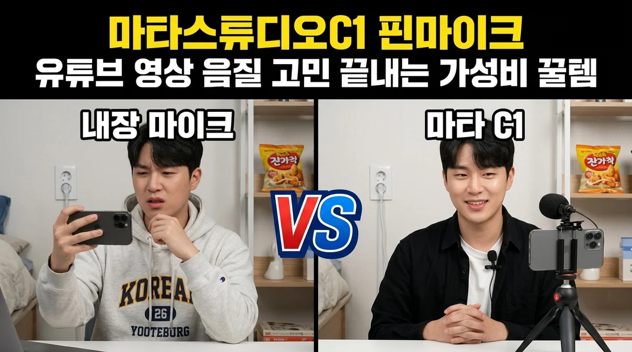 마타스튜디오C1 핀마이크, 유튜브 영상 음질 고민 끝내는 가성비 꿀템