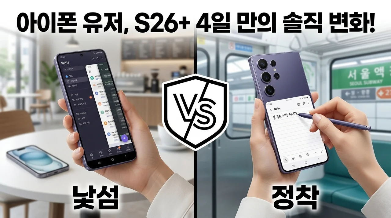 갤럭시 S26 플러스 자급제, 아이폰 유저가 4일 만에 느낀 솔직한 변화