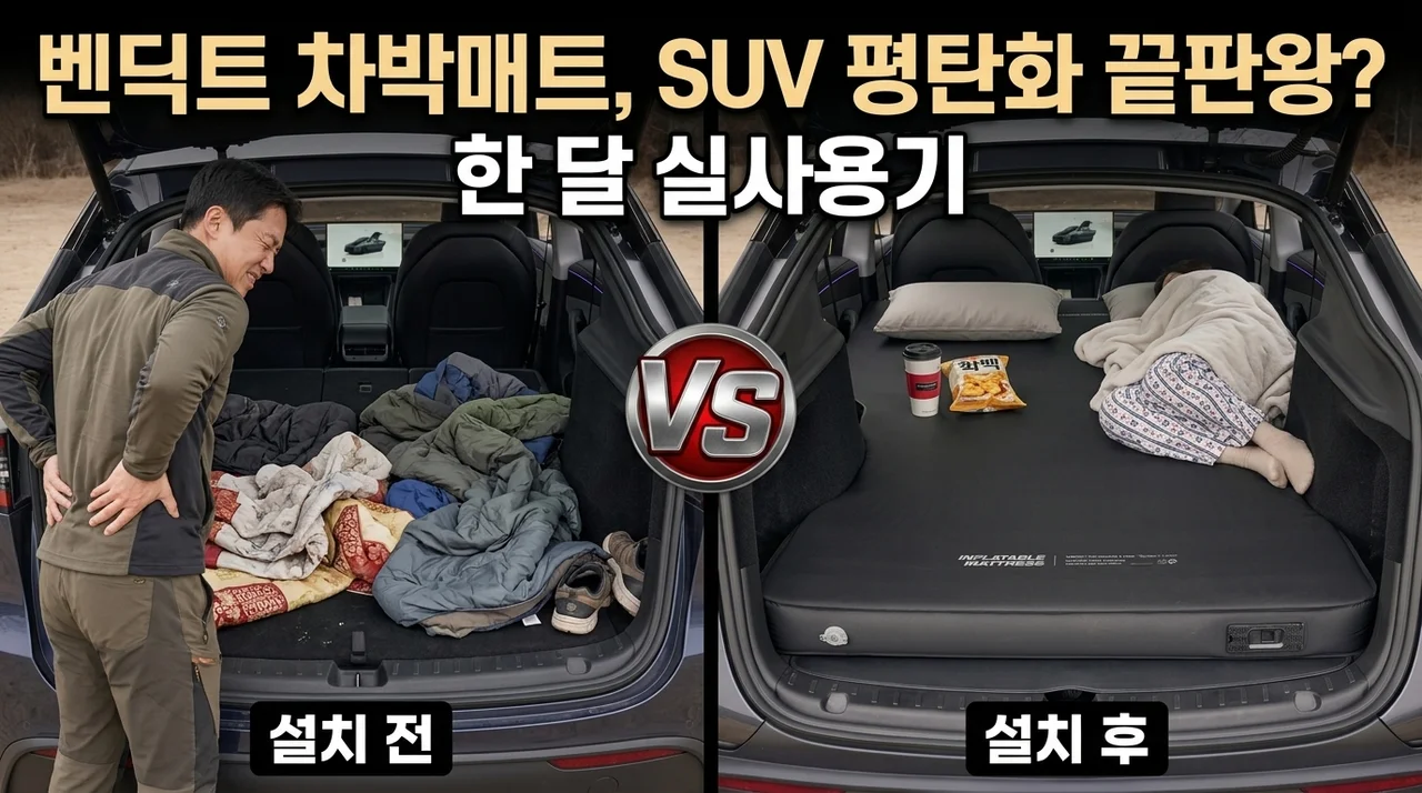 벤딕트 차박매트, SUV 평탄화 끝판왕? 한 달 실사용기