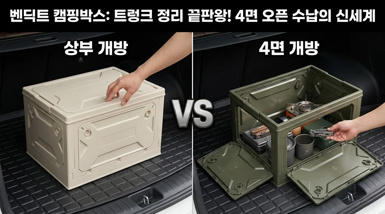 벤딕트 캠핑박스, 트렁크 정리 끝판왕! 4면 오픈 수납의 신세계