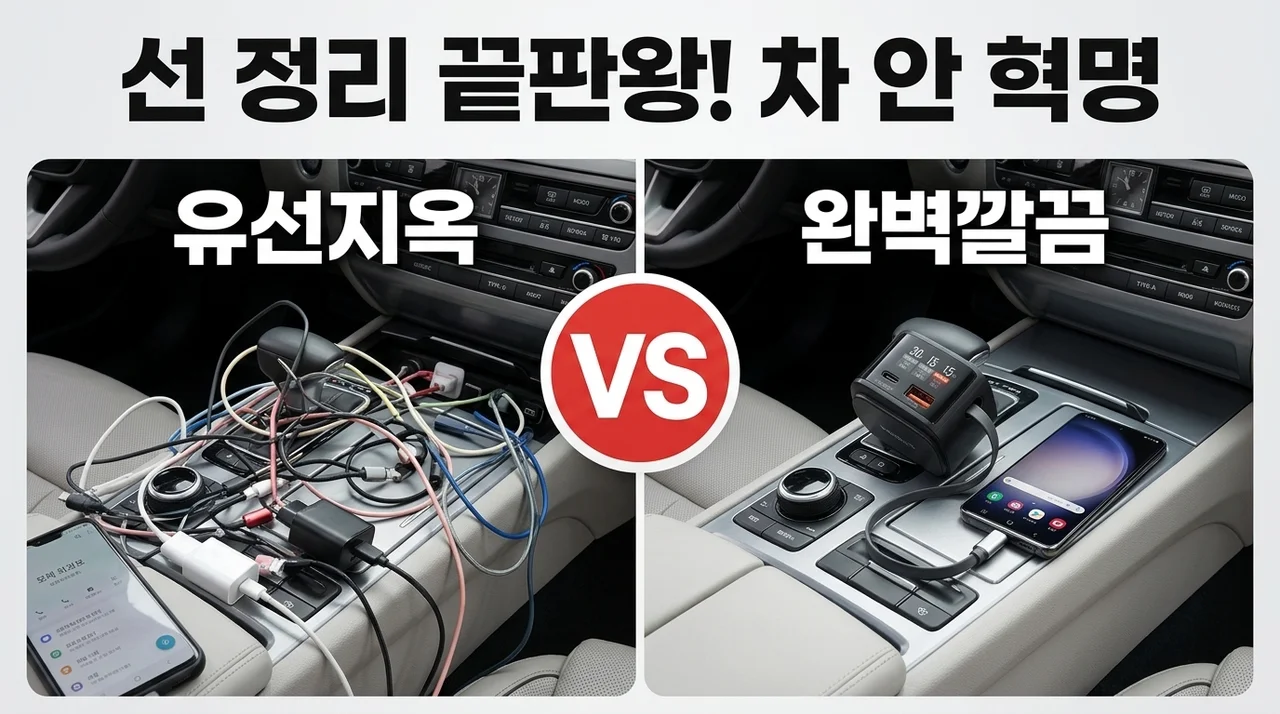 벤딕트 차량용 충전기 릴타입, 차 안 선 정리 끝판왕 후기