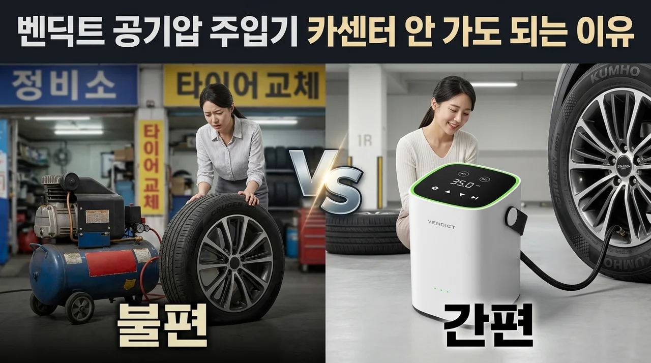 벤딕트 타이어 공기압 주입기, 카센터 안 가도 되는 이유