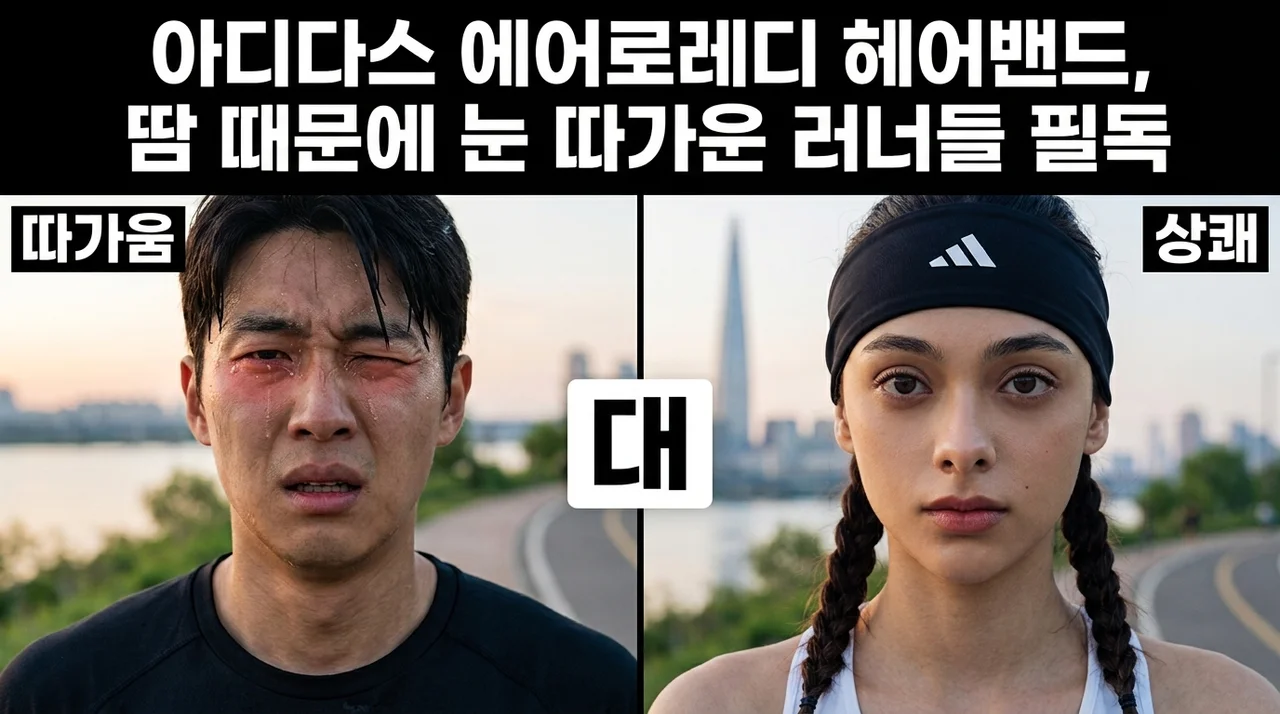 아디다스 에어로레디 헤어밴드, 땀 때문에 눈 따가운 러너들 필독