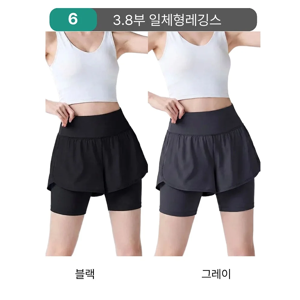 요가하렘팬츠 레깅스 필라테스바지 여름요가바지 요가복 빅사이즈 시니어 부츠컷 상세 이미지 7