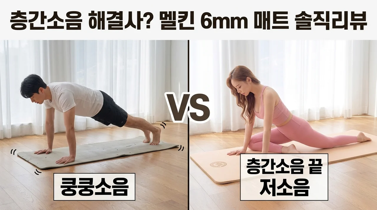 멜킨 TPE 요가매트 6mm 솔직 후기, 층간소음 해결할까?