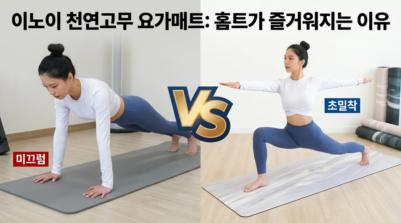 이노이 요가매트 천연고무 PU 논슬립, 홈트가 즐거워지는 이유