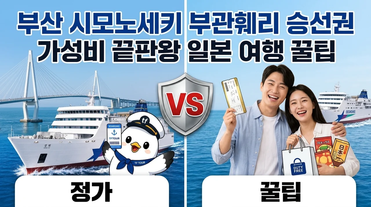 부산 시모노세키 부관훼리 승선권, 가성비 끝판왕 일본 여행 꿀팁
