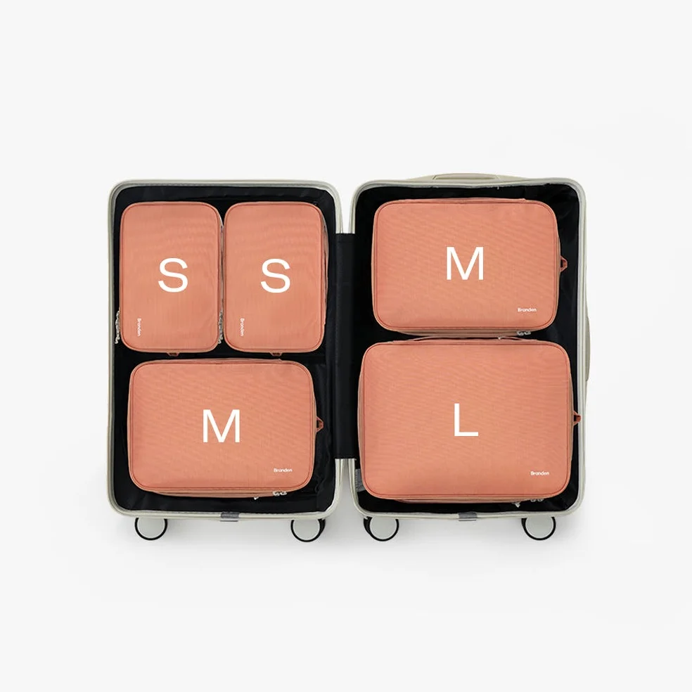 브랜든 여행 압축 파우치 세트 S+S+M+M+L 캐리어 정리백 상세 이미지 1