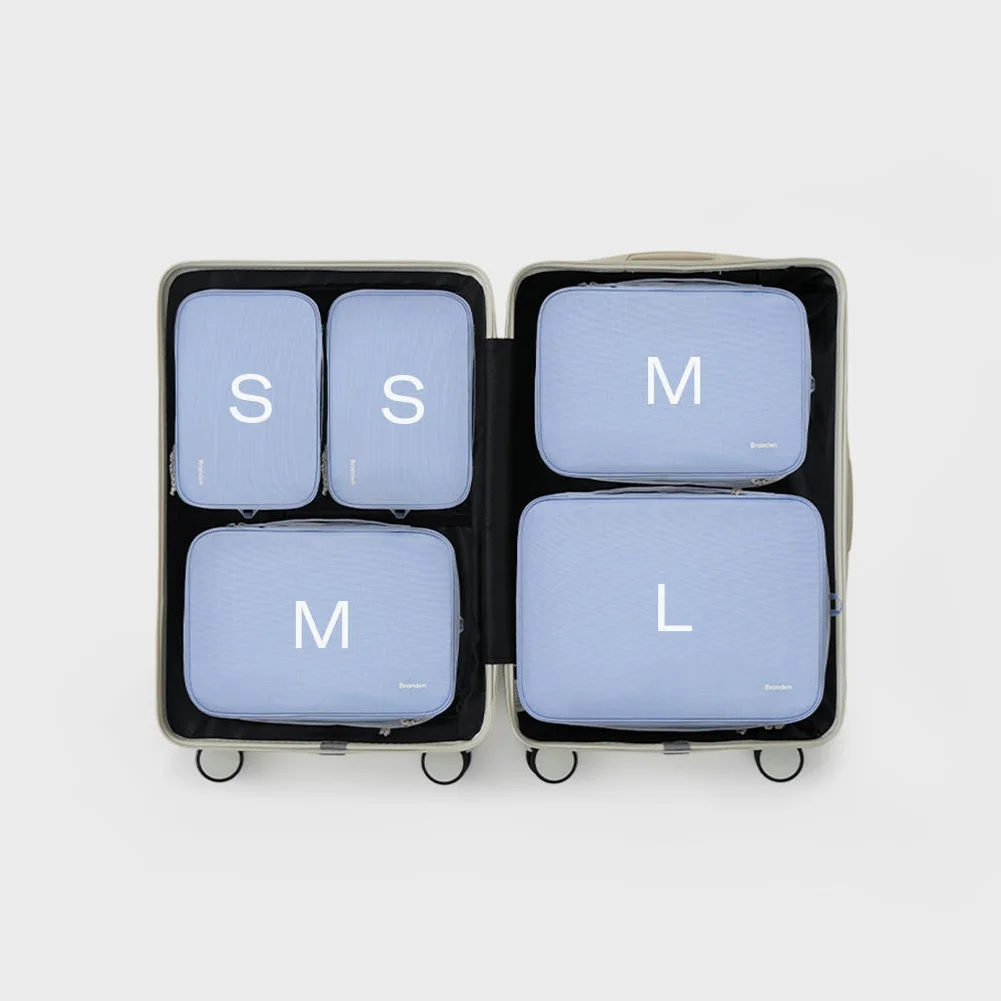 브랜든 여행 압축 파우치 세트 S+S+M+M+L 캐리어 정리백 상세 이미지 3