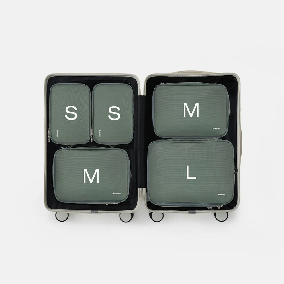 브랜든 여행 압축 파우치 세트 S+S+M+M+L 캐리어 정리백 상세 이미지 4