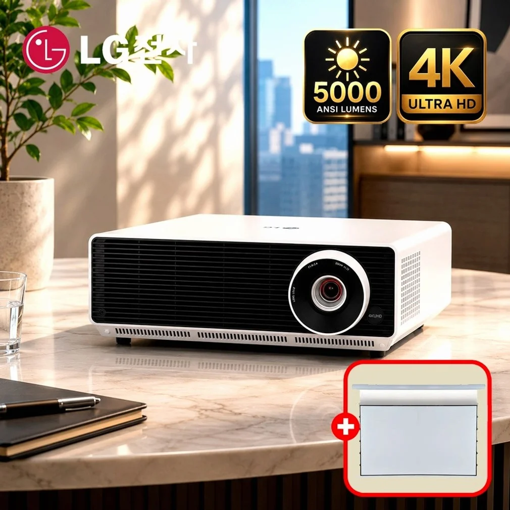 LG 빔프로젝터 4K 레이저프로젝터 단초점 미니빔 가정용 회의실