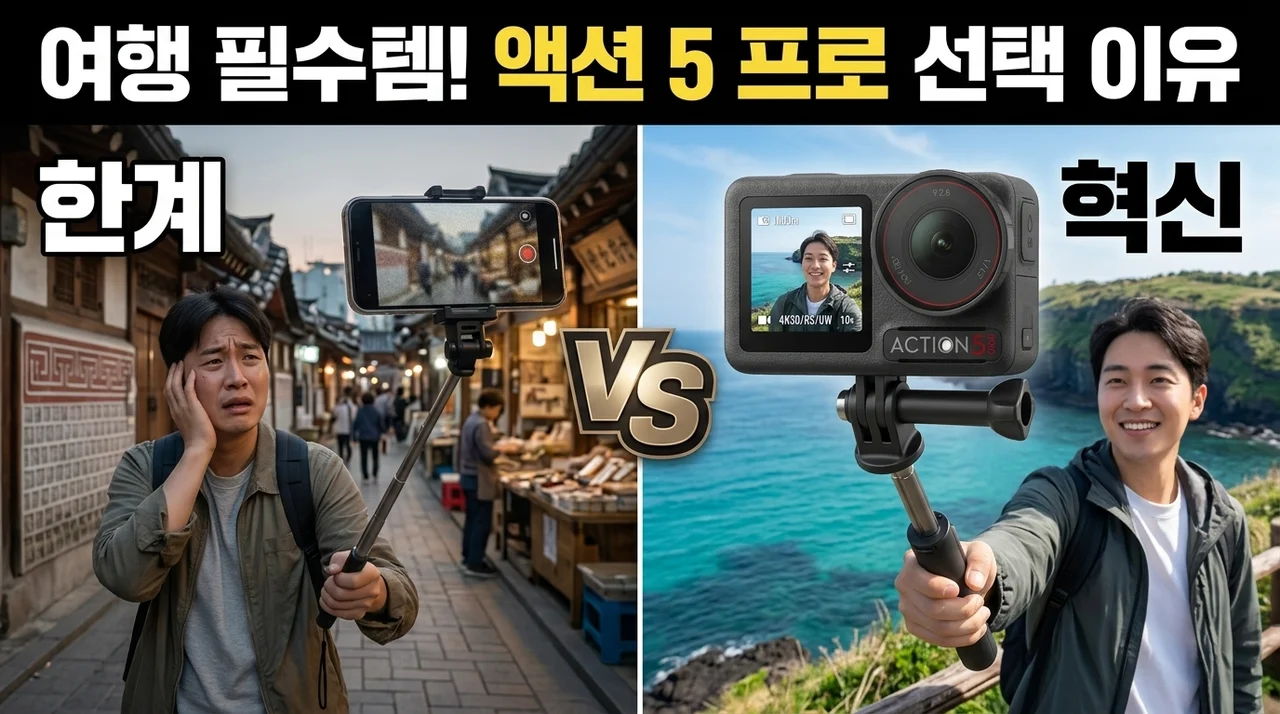 DJI Osmo Action 5 Pro 액션캠, 여행 필수템으로 선택한 이유