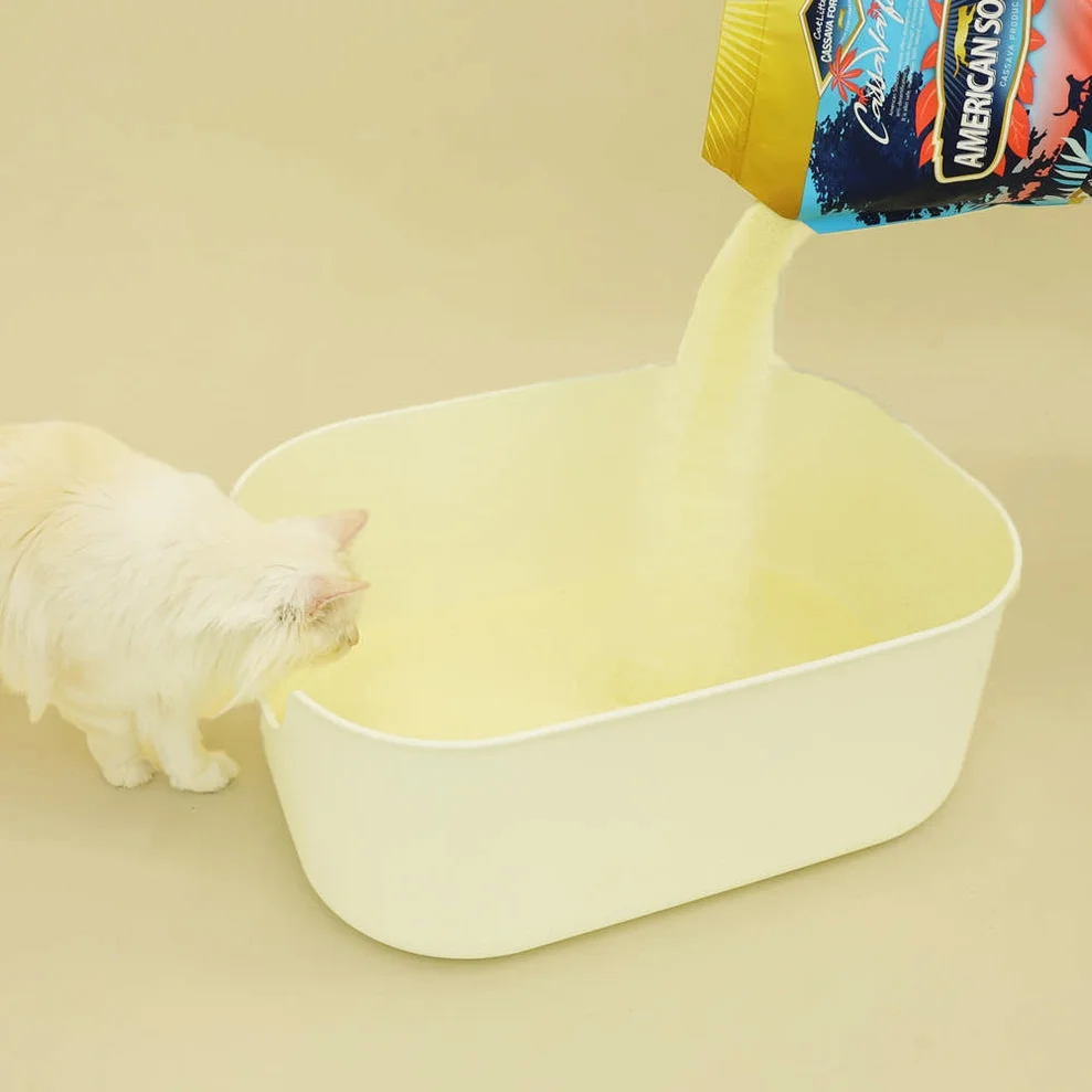 아메리칸솔루션 최고급 브라질산 카사바 먼지없는 고양이모래 실크니스, 6kg, 2개 상세 이미지 2