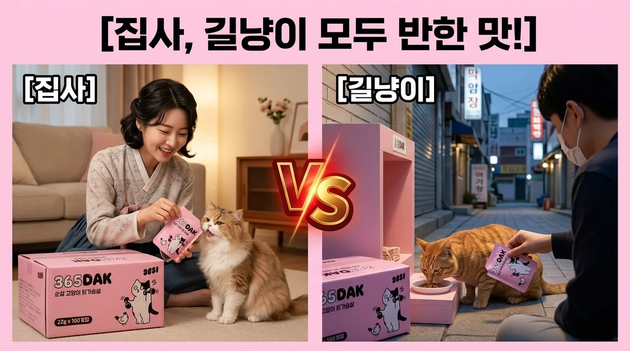 3651 365닭 고양이 닭가슴살, 집사와 길냥이 모두 만족하는 꿀템
