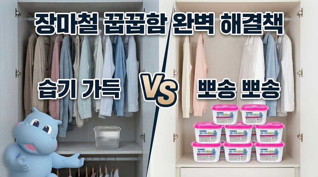 물먹는하마 옷장용 제습제, 장마철 꿉꿉함 끝내는 꿀팁