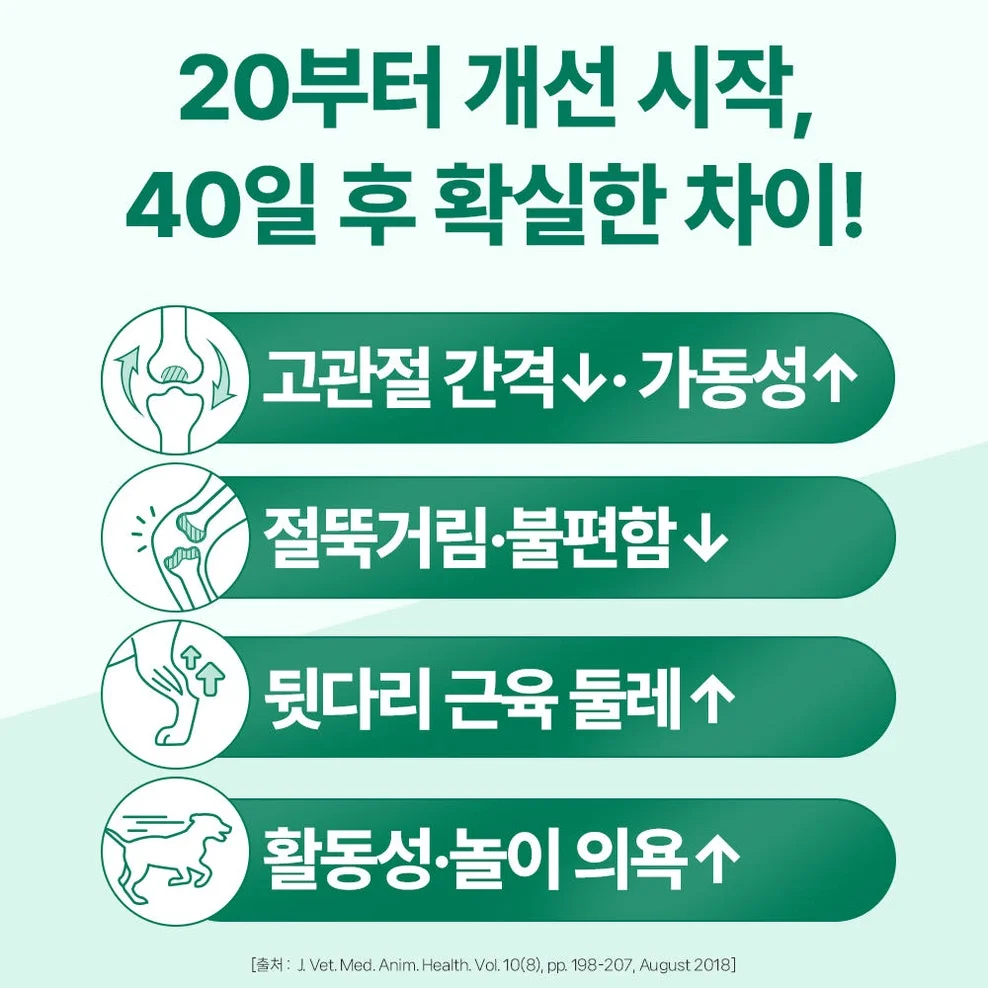 닥터바이 강아지 관절 영양제 슬개골 탈구 무릎 고관절 케어 절뚝거림 힙앤조인트스위프트, 120캡슐, 1개 상세 이미지 5