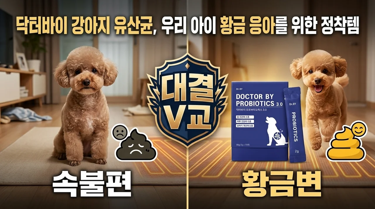 닥터바이 강아지 유산균, 우리 아이 황금 응아를 위한 정착템