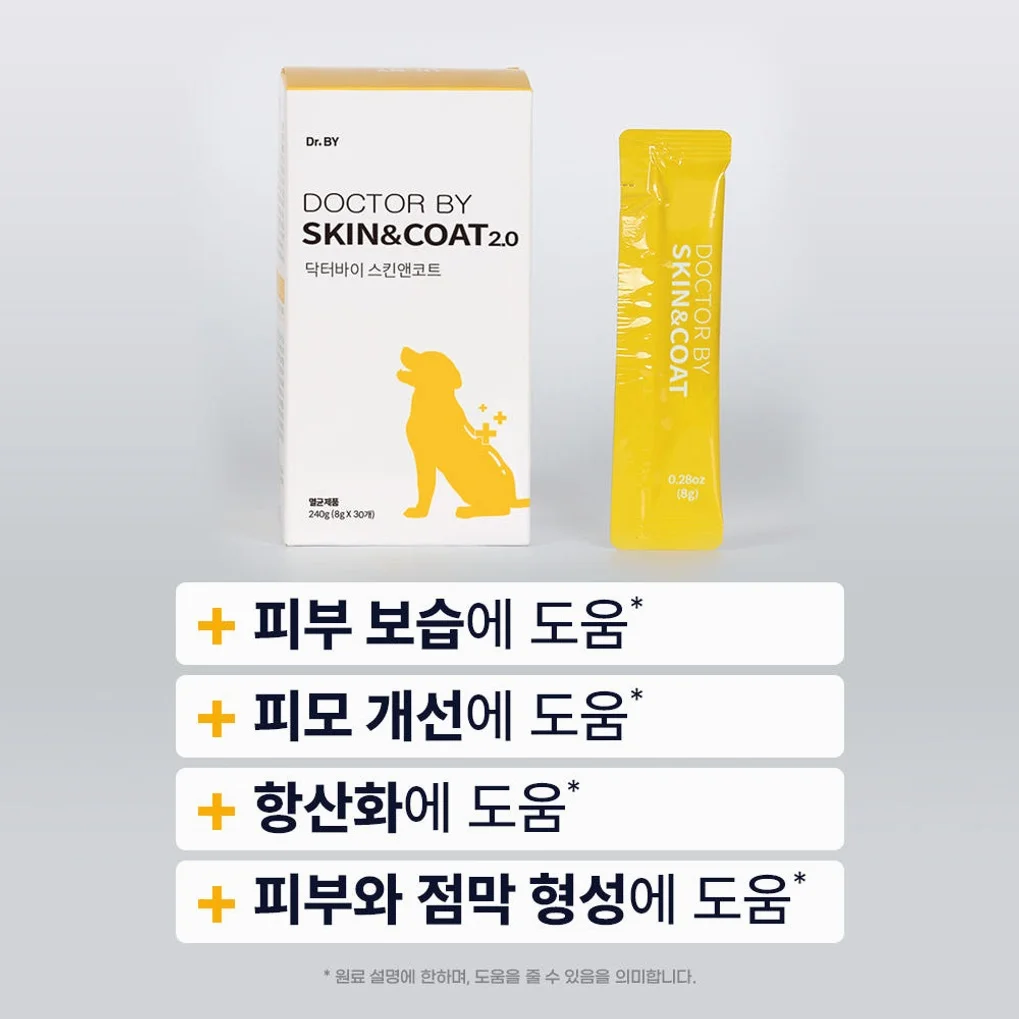 닥터바이 스킨앤코트 강아지 피부 습진 건조 모질 보습 영양제 30개입, 1개 상세 이미지 1