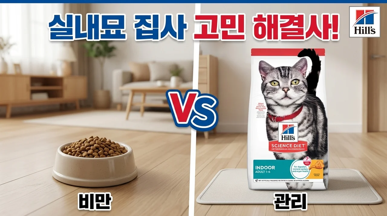 힐스 고양이사료 어덜트 인도어, 실내묘 집사들의 고민 해결사