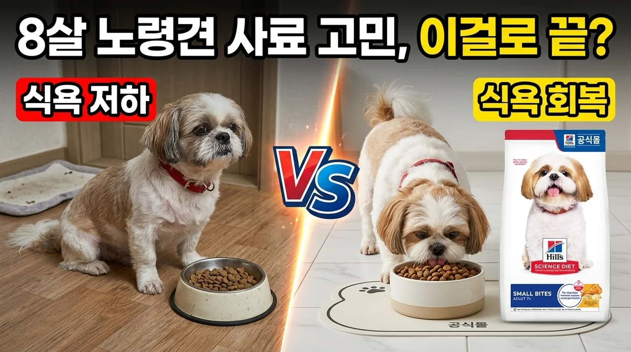 힐스 강아지사료 어덜트 7+ 스몰바이트 8살 노령견 정착기