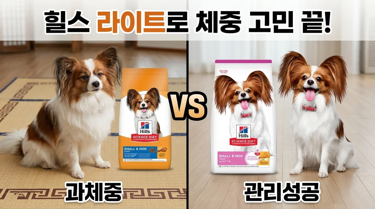 힐스 강아지사료 어덜트 라이트 스몰 앤 미니, 체중 관리 고민 끝!