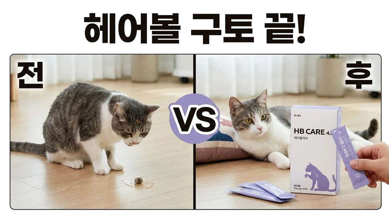닥터바이 헤어볼케어, 고양이 구토 고민 해결할까? 내돈내산 솔직 후기