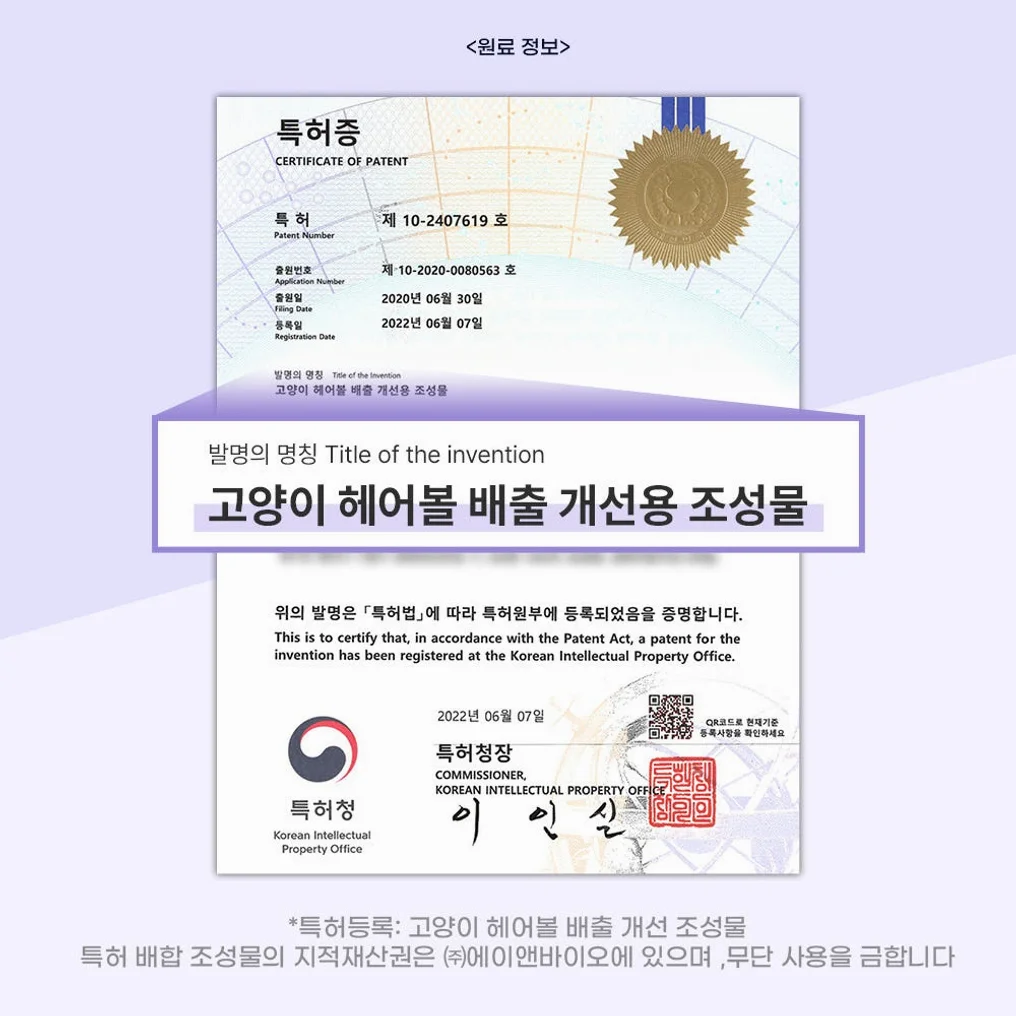 닥터바이 헤어볼케어 고양이 헤어볼 소화 영양제 30포, 1개 상세 이미지 2