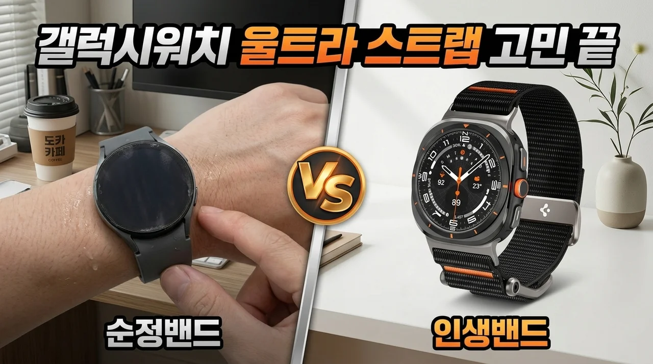 갤럭시워치 울트라 스트랩 고민 끝, 슈피겐 듀라프로플렉스 사용기