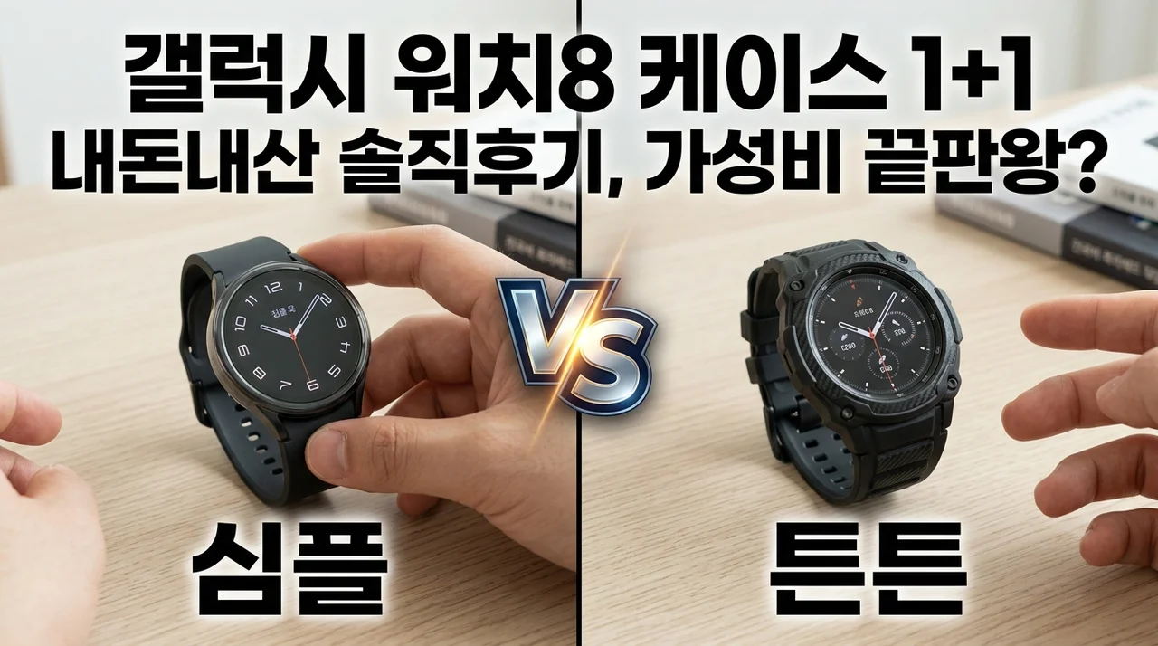 갤럭시워치8 케이스 1+1 내돈내산 솔직후기, 가성비 끝판왕?