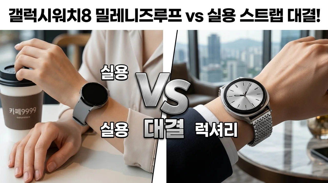 우먼스9999 갤럭시워치8 스트랩, 고급스러운 밀레니즈루프 실사용기