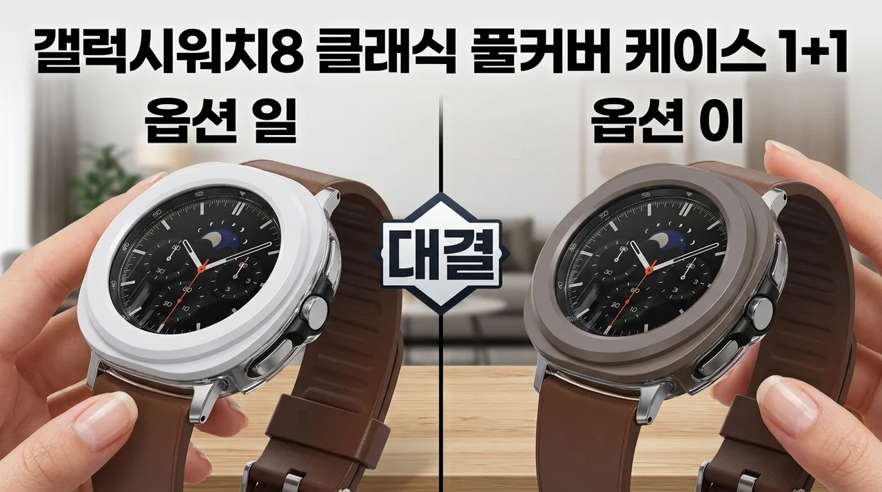 갤럭시워치8 클래식 풀커버 케이스 1+1, 가성비 끝판왕 보호 솔루션