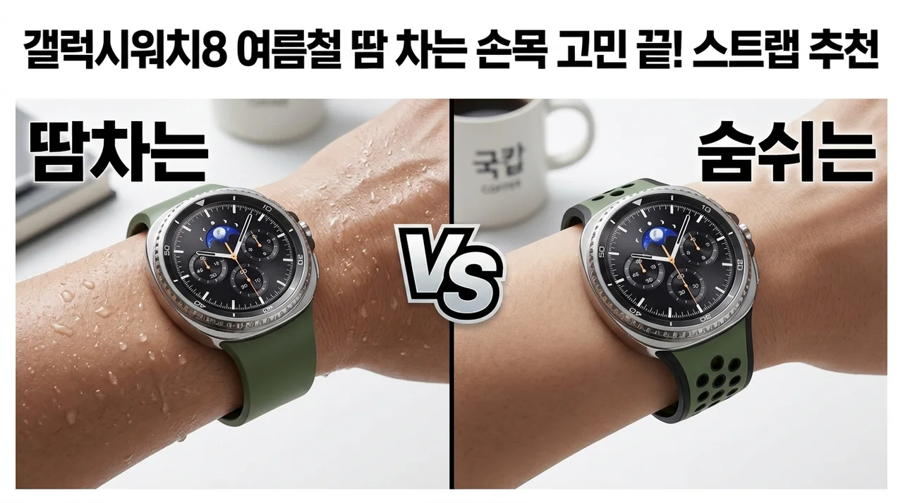 갤럭시워치8 스트랩 추천, 여름철 땀 차는 손목 고민 끝!
