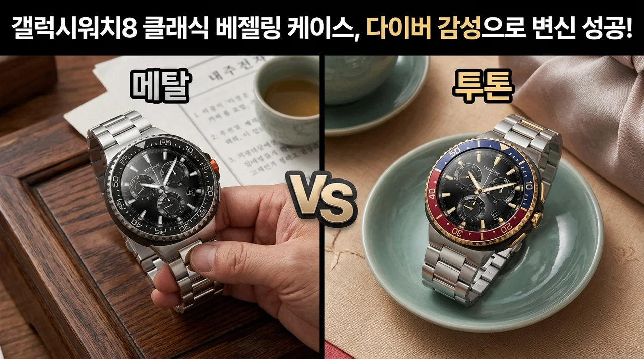 갤럭시워치8 클래식 베젤링 케이스, 다이버 감성으로 변신 성공!
