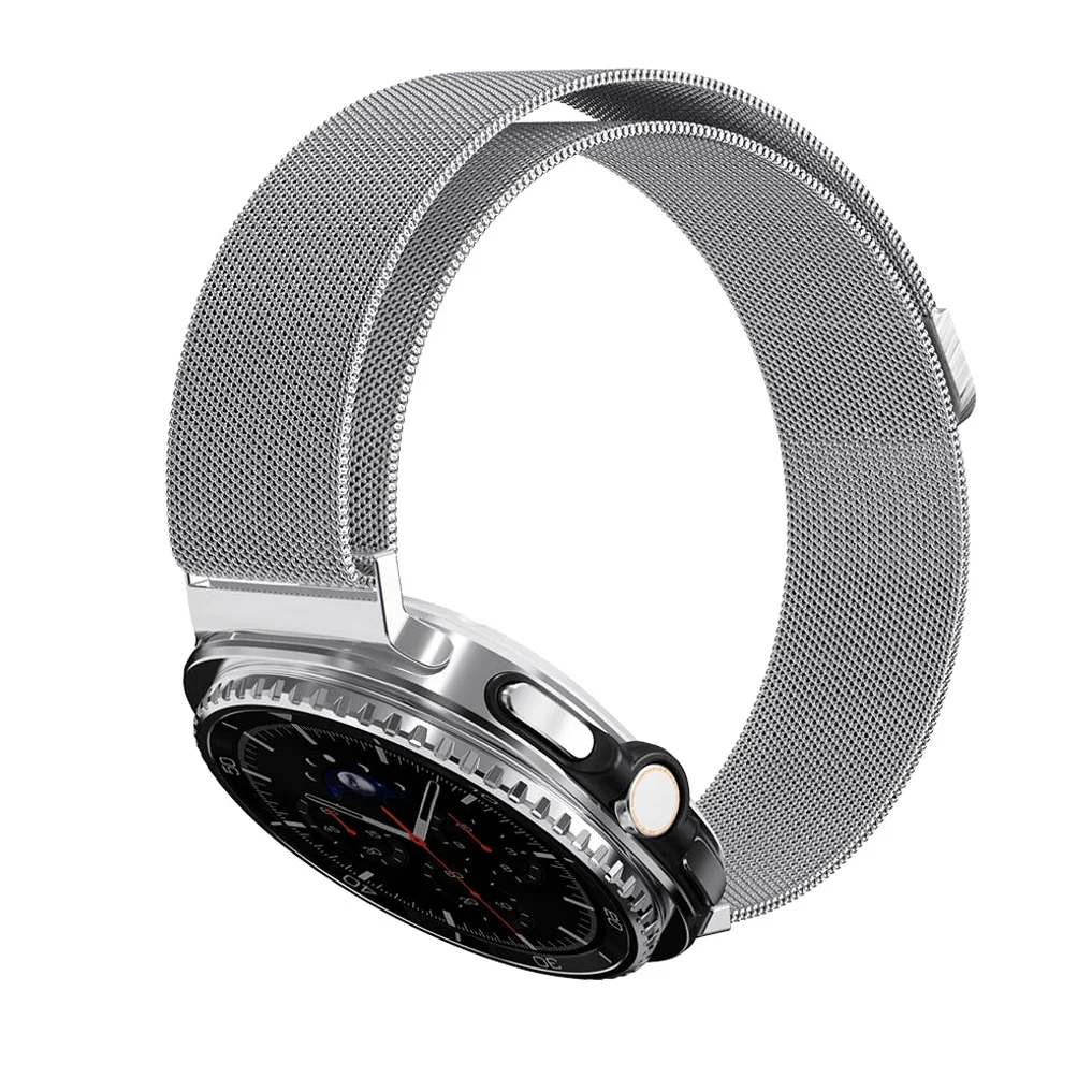 갤럭시워치8 메탈 스트랩 밀레니즈 + 풀커버 케이스 SET 갤럭시워치8, 40mm, 실버 상세 이미지 6