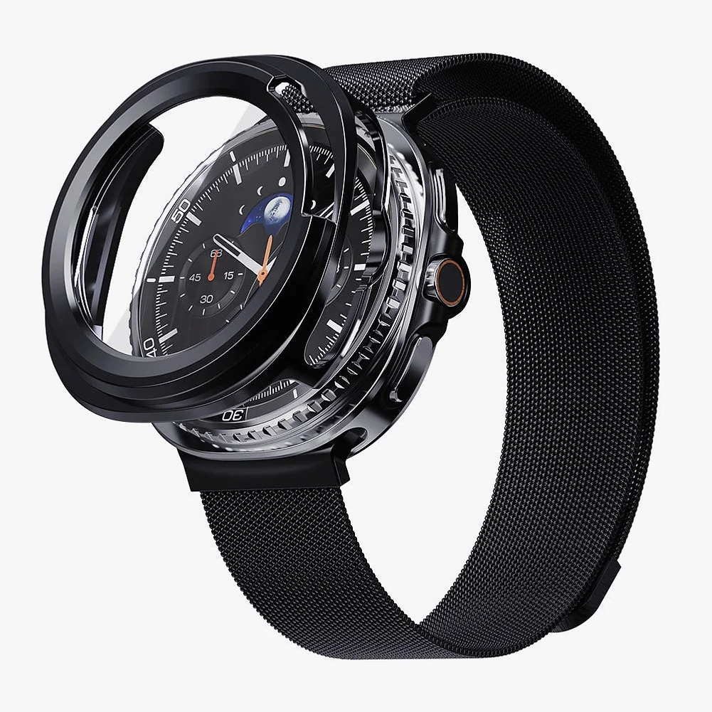 갤럭시워치8 메탈 스트랩 밀레니즈 + 풀커버 케이스 SET 갤럭시워치8, 40mm, 실버 상세 이미지 8