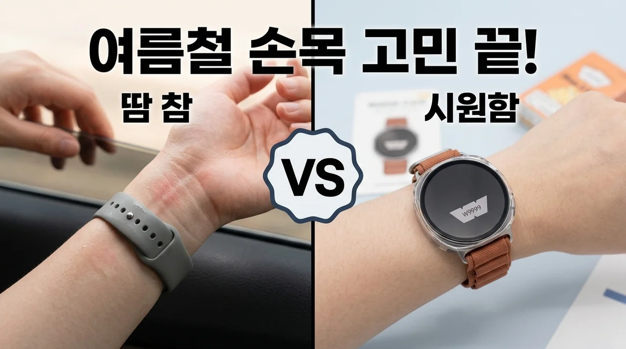 우먼스9999 갤럭시워치8 스트랩, 여름철 손목 고민 끝내줄 꿀템