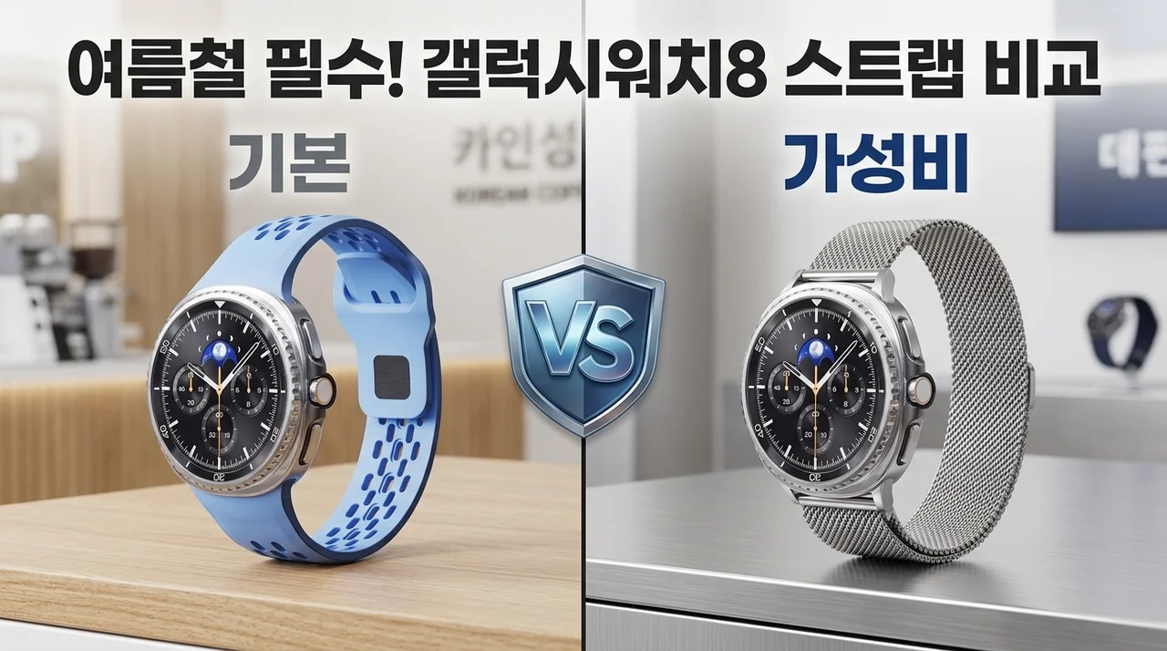 갤럭시워치8 스트랩 추천, 여름철 땀 걱정 없는 가성비 메쉬 밴드 솔직 후기