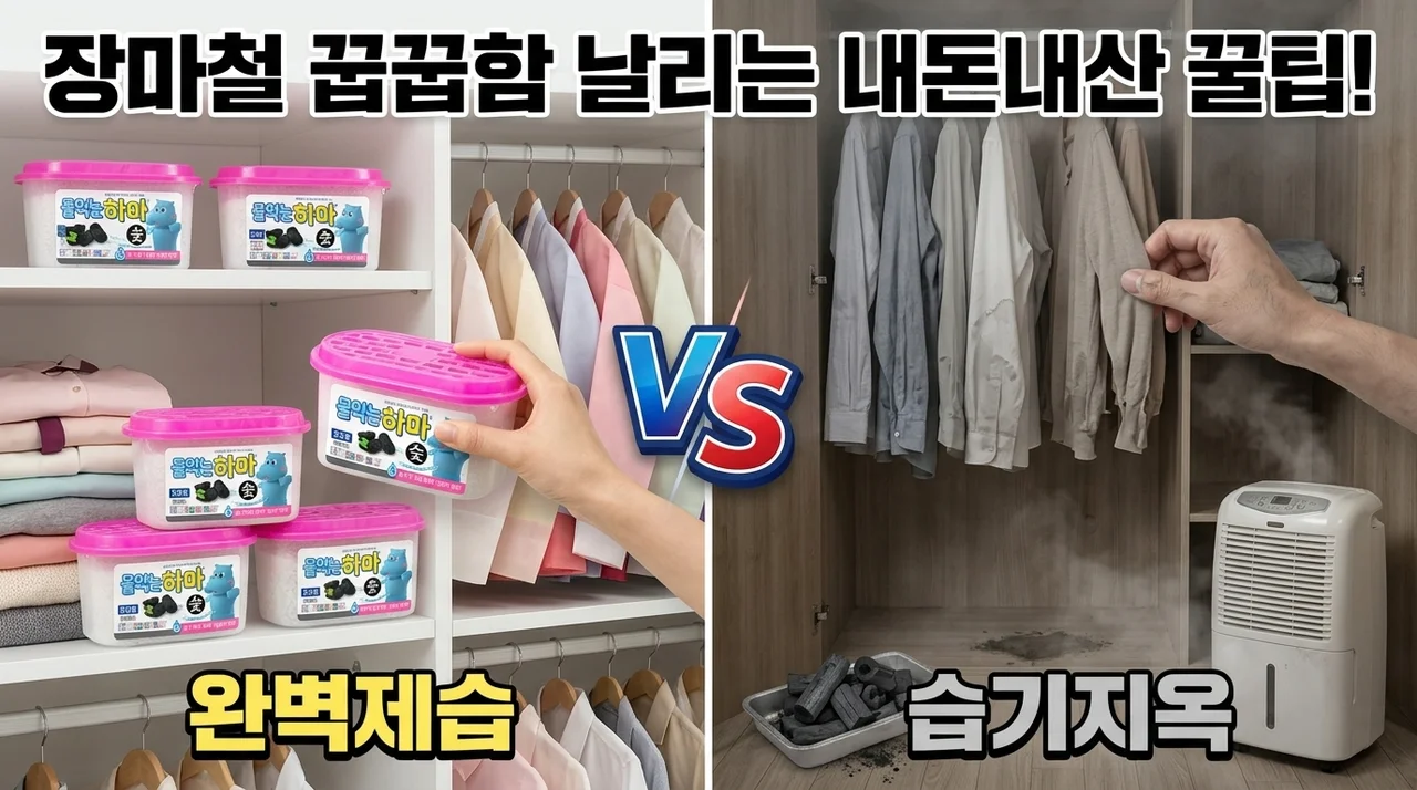 물먹는하마 참숯 제습제, 장마철 꿉꿉함 날리는 내돈내산 꿀팁