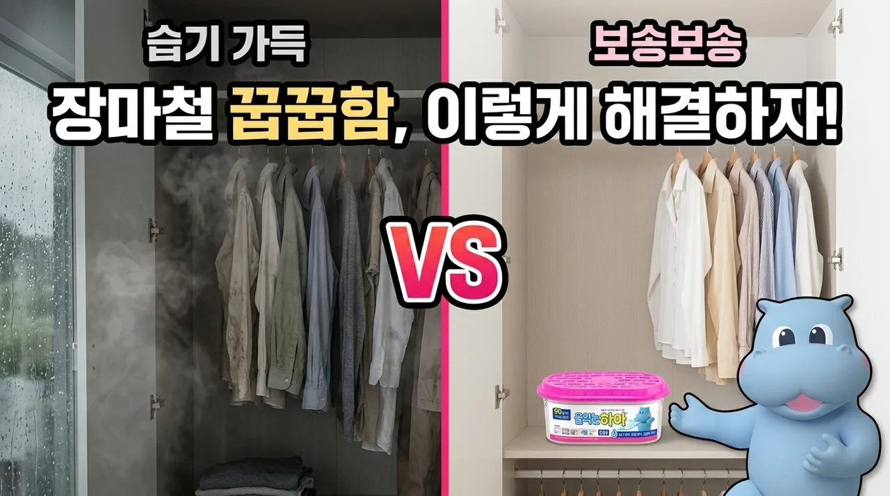 물먹는하마 옷장용 제습제, 장마철 꿉꿉함 해결하는 꿀팁