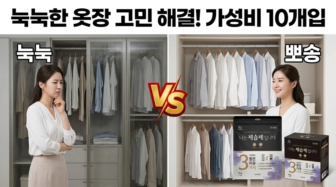 홈트너 제습제 10개입, 눅눅한 옷장 고민 끝내는 가성비 꿀팁