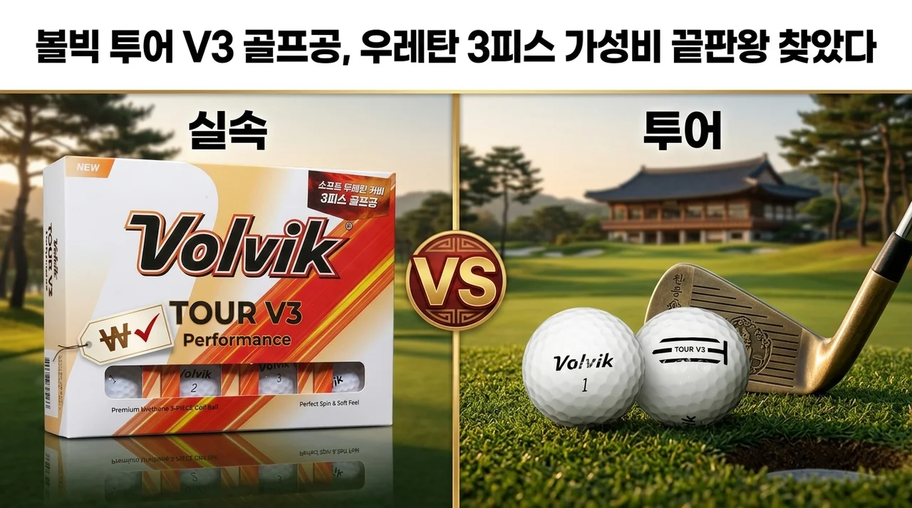 볼빅 투어 V3 골프공, 우레탄 3피스 가성비 끝판왕 찾았다