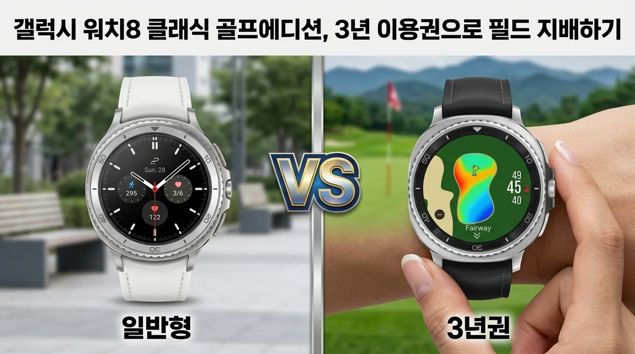 갤럭시 워치8 클래식 골프에디션, 3년 이용권으로 필드 지배하기